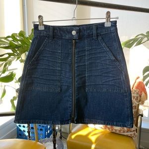 Madewell Denim Zip-Up Mini Skirt